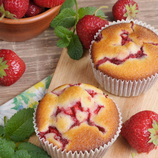 Gluten Free Strawberry Mint Muffins